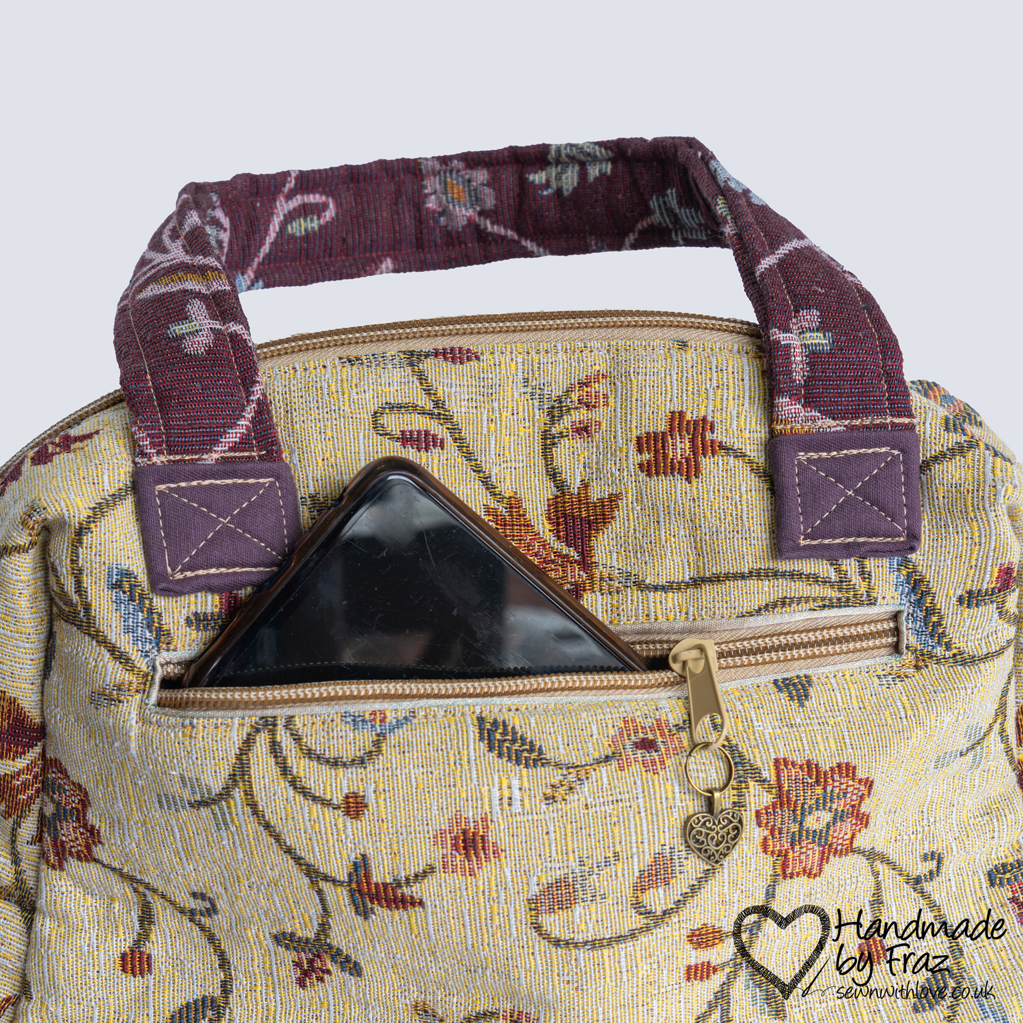 Chintz Style Handbag External Pocket