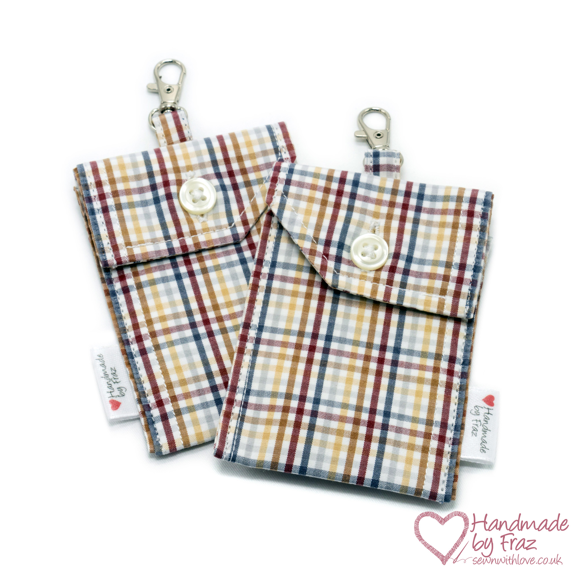 Checked Shirt Cuff Coin Purse