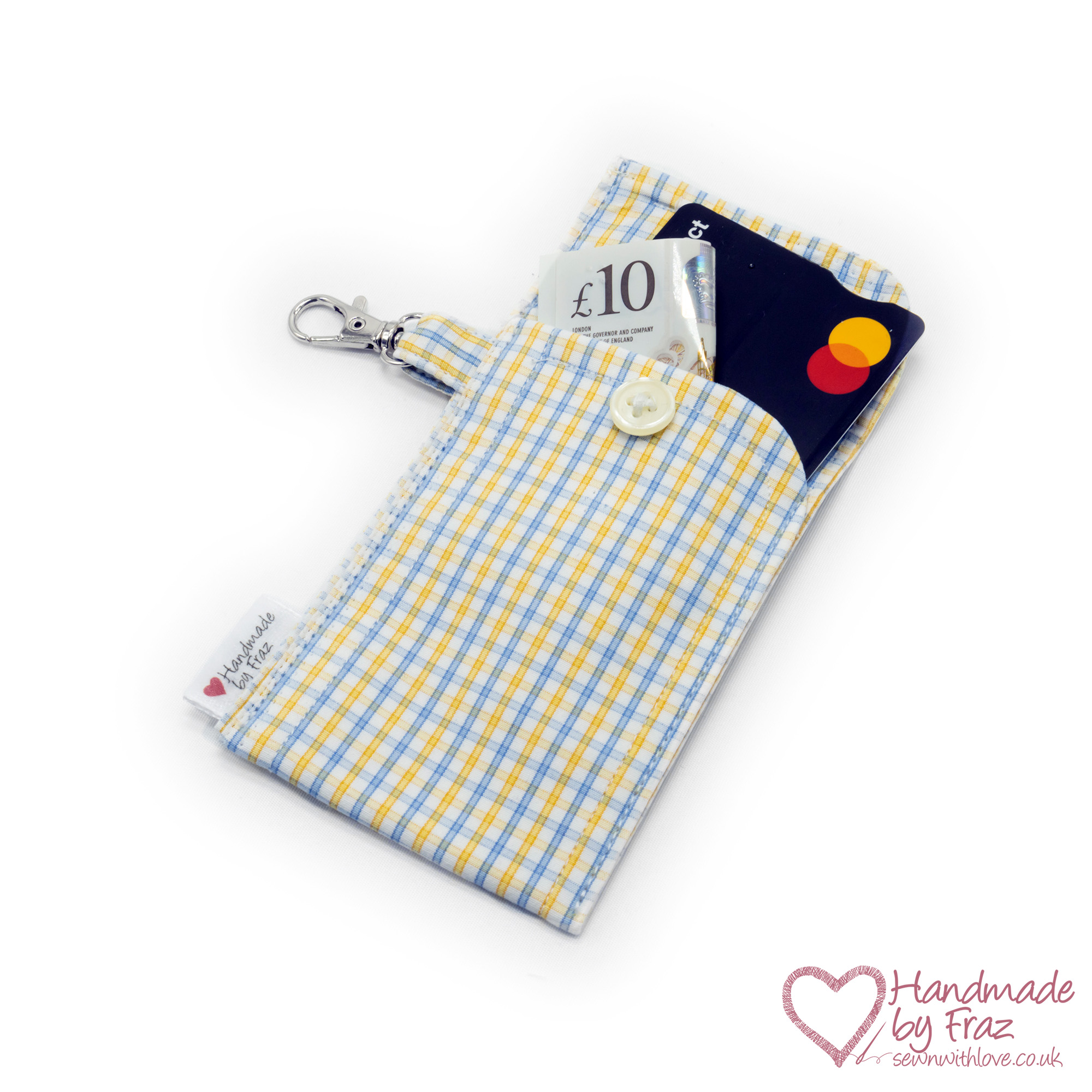 Checked Shirt Cuff Coin Purse