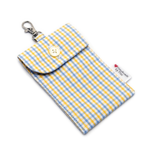 Handmade Checked Shirt Cuff Coin Purse / Pouch